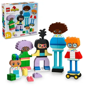 Kolorowe ludziki LEGO DUPLO TOWN z emocjami do edukacyjnej zabawy dla dzieci