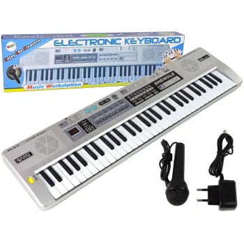 Keyboard MQ-6110 z mikrofonem dla dzieci na białym tle