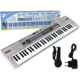 Keyboard MQ-6110 z mikrofonem dla dzieci na białym tle