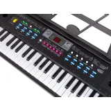 Zestaw keyboard MQ-6112 z mikrofonem, uchwytem na nuty i kablem zasilającym
