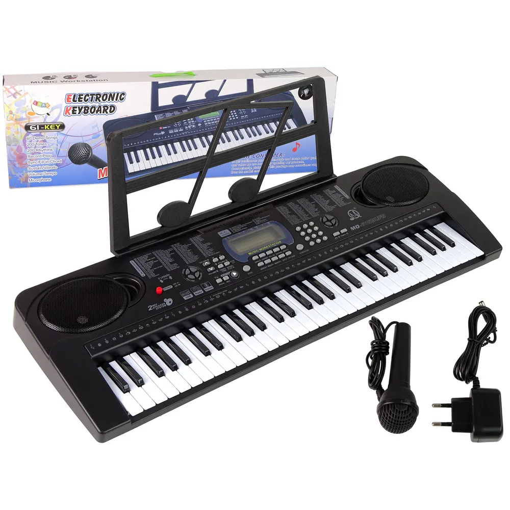 Keyboard MQ-6159 z 61 klawiszami i mikrofonem dla dzieci