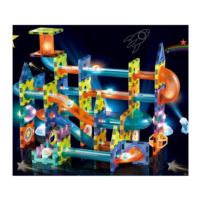 Magnetyczne klocki z podświetlanymi elementami dla dzieci od 3 lat