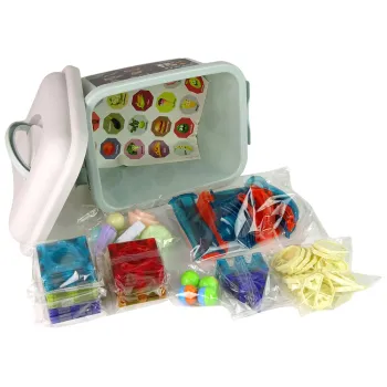 Zjeżdżalnia Dla Kulek Podświetlany Tor Klocki Magnetyczne 75 Elementów