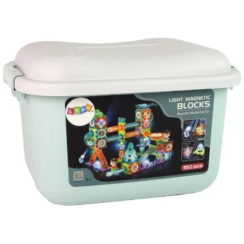 Kreatywny tor kulkowy magnetyczny z diodami LED do zabawy i nauki