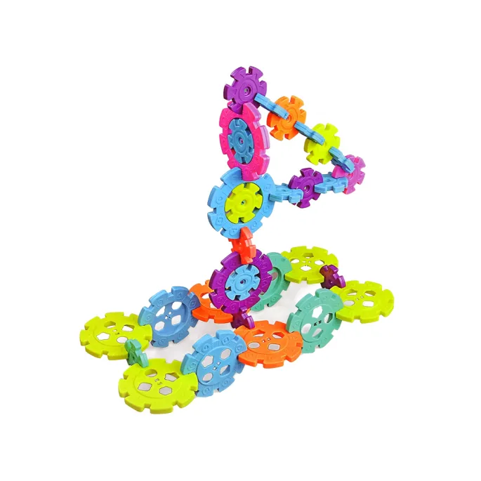 Kreatywne klocki konstrukcyjne w kształcie płatków śniegu dla dzieci