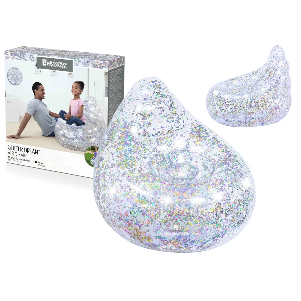 Dmuchany fotel brokatowy Bestway o wym. 72 x 72 x 64 cm dla dzieci i młodzieży