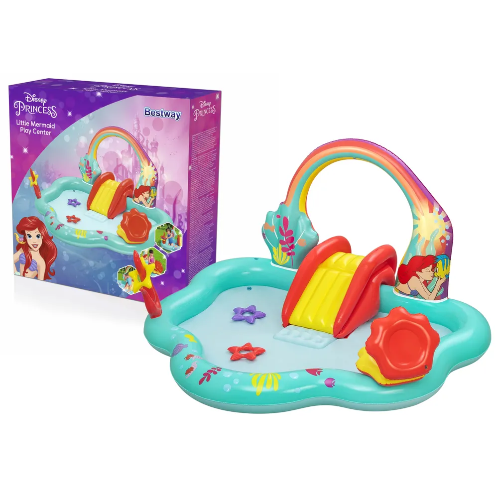 Kolorowy dmuchany basen ogrodowy Mała Syrenka dla dzieci powyżej 2 lat