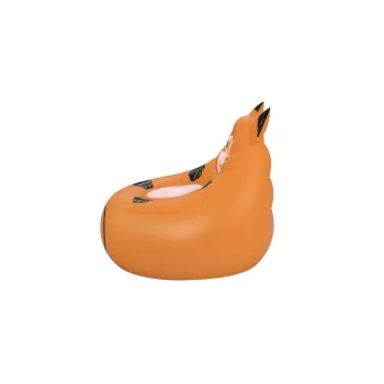 Kolorowy dmuchany fotel lis dla dzieci o wymiarach 72 x 72 x 64 cm