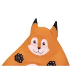 Wygodny i efektowny fotel dmuchany z motywem lisa na zewnątrz