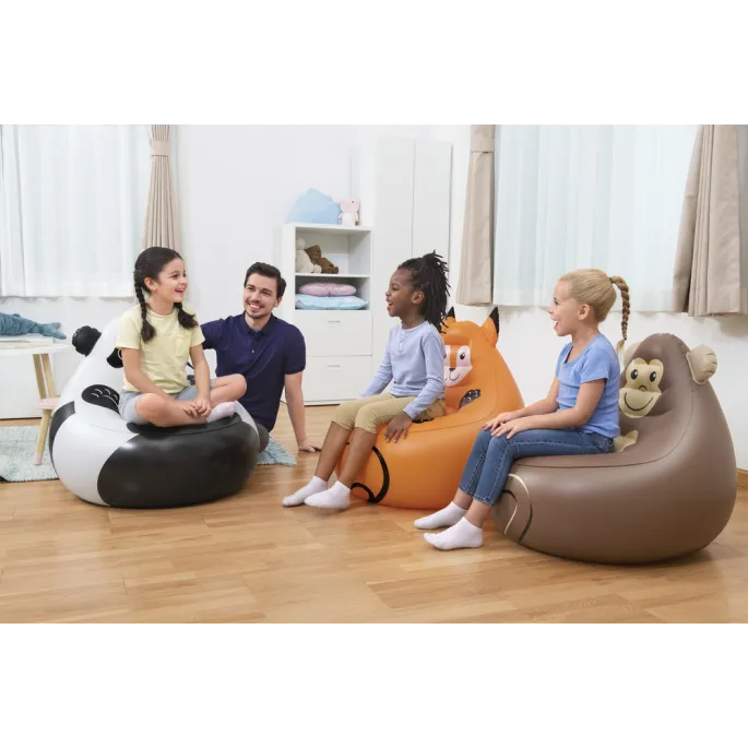 Designerski fotel dmuchany dla dzieci na taras i do pokoju