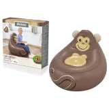 Dmuchany fotel dziecięcy Bestway w kształcie małpki z brokatowym wykończeniem