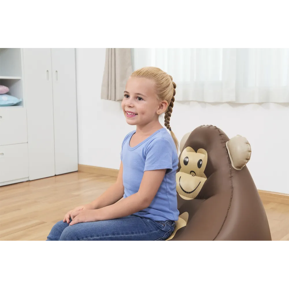 Dmuchany fotel Bestway dla dzieci, idealny na prezent, brokatowe detale