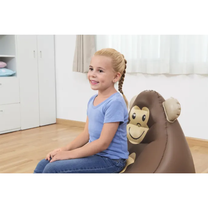 Dmuchany fotel Bestway dla dzieci, idealny na prezent, brokatowe detale