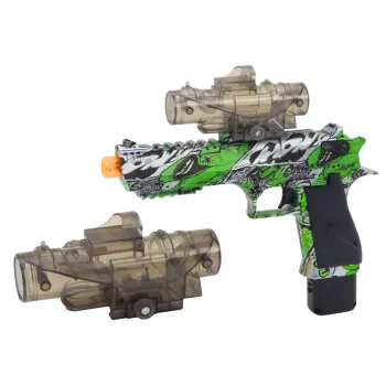 Elektryczny Pistolet Na Kulki Wodne Strzałki 2w1 Zielony