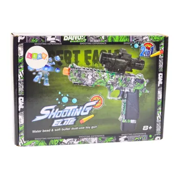 Elektryczny pistolet 2w1 do zabaw plenerowych oraz gier zręcznościowych dla młodzieży