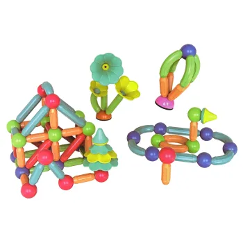 Magnetyczne Klocki Konstrukcyjne Plastikowe 78 Elementów