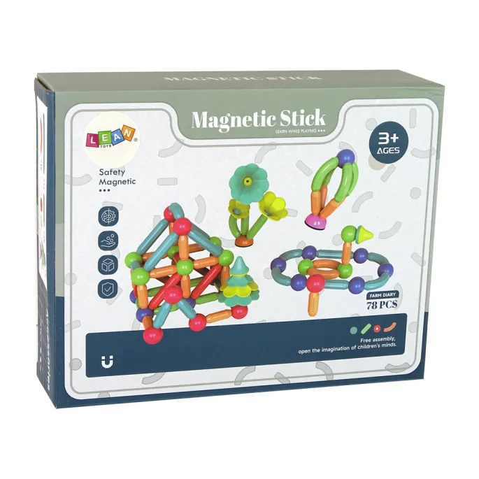 Bezpieczne plastikowe klocki magnetyczne dla dzieci powyżej 3 lat