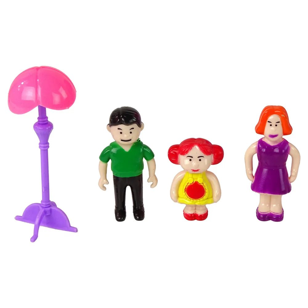 Komplet z domkiem, figurkami i akcesoriami rozwijający wyobraźnię dziecka