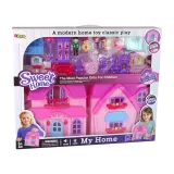 Bezpieczny, różowy domek dla lalek do kreatywnej zabawy