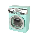 Miętowa pralka zabawkowa z żelazkiem i deską do prasowania dla dzieci