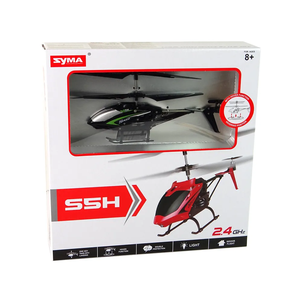 Helikopter RC SYMA S5H 2.4G z nowoczesnym nadajnikiem podczas użytkowania