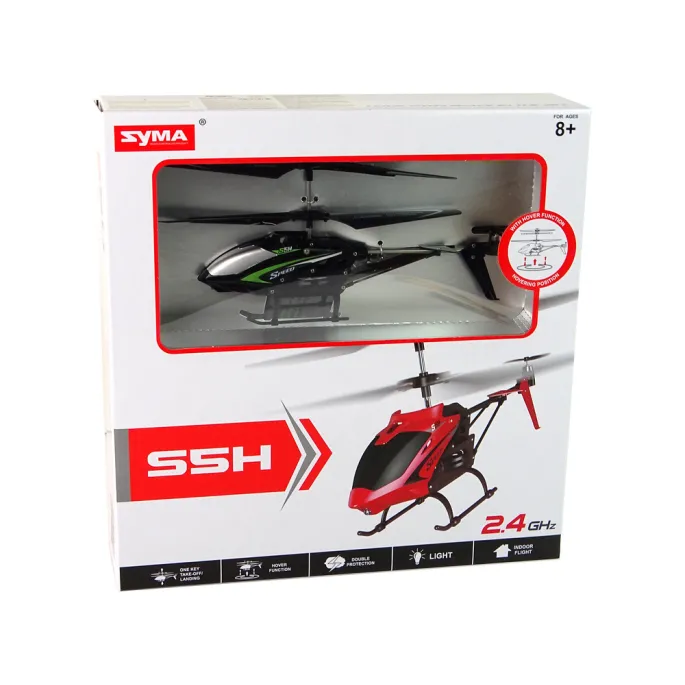 Helikopter RC SYMA S5H 2.4G z nowoczesnym nadajnikiem podczas użytkowania