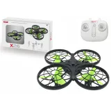 Czarny dron X26 SYMA w locie – nowoczesna zabawka zdalnie sterowana