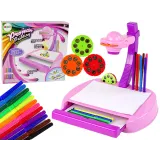 Projektor Stolik do Rysowania Różowy Mazaki Szuflada