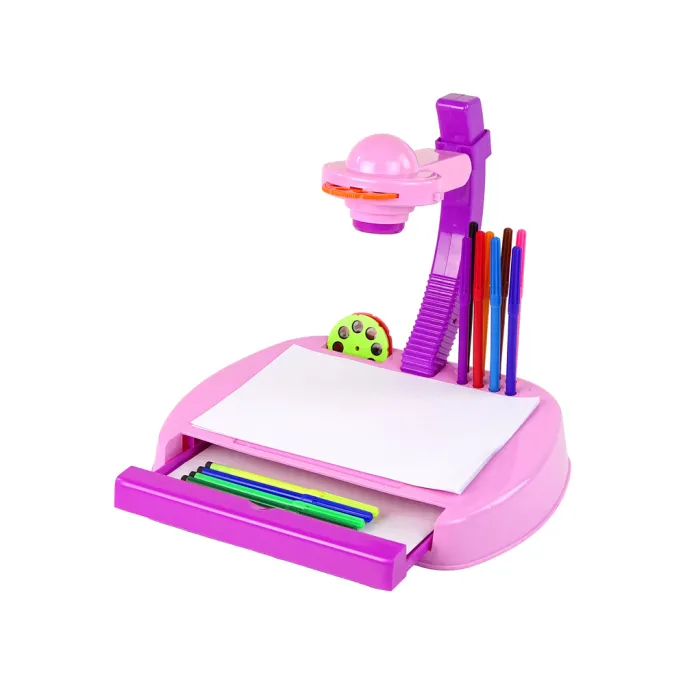 Projektor Stolik do Rysowania Różowy Mazaki Szuflada