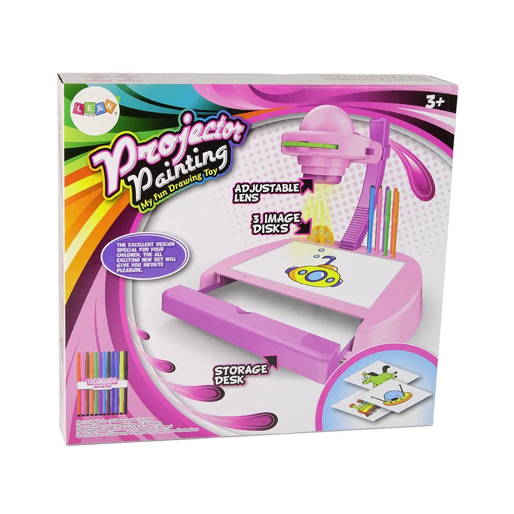 Projektor Stolik do Rysowania Różowy Mazaki Szuflada