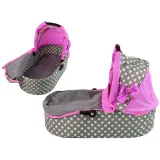 Komplet wózek spacerówka i torba dla lalek w kolorze różowym