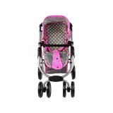 Wózek dla lalek z regulacją rączki i praktycznym daszkiem