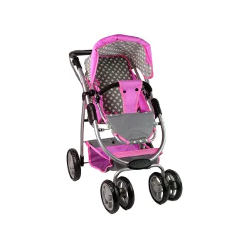 Wózek dziecięcy dla lalek z regulowanym uchwytem i daszkiem