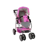 Wózek dziecięcy dla lalek z regulowanym uchwytem i daszkiem