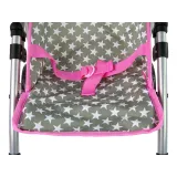 Wózek spacerowy dla lalek z wygodną rączką i ozdobami w gwiazdki