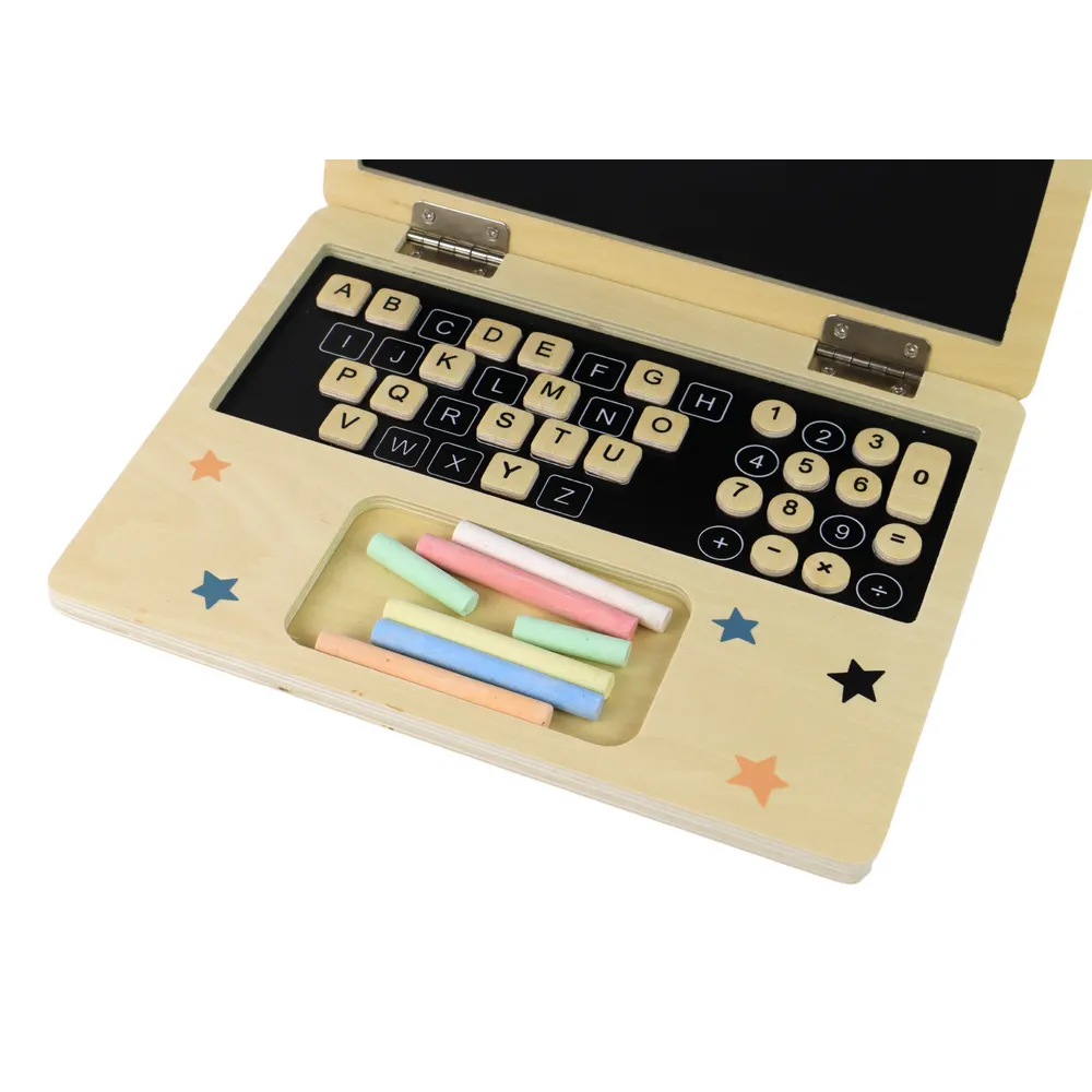 Tablica do pisania i rysowania dla dzieci w formie laptopa z klawiaturą