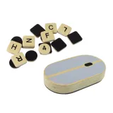 Kreatywna zabawka dziecięca: tablica laptop z kredą i drewnianymi elementami