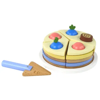 Drewniane Ciasto Tort Kawałki 8 ele.