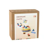 Drewniane kawałki tortu z rzepami wspierające rozwój dziecka