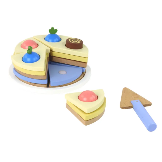 Kolorowa zabawka edukacyjna z drewna dla najmłodszych