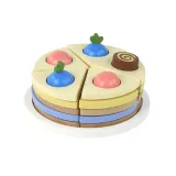 Tort drewniany do ćwiczenia motoryki małej i nauki kolorów