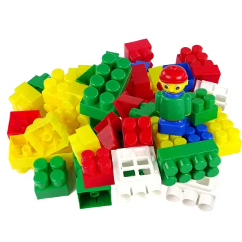 Kolorowe Klocki Konstrukcyjne K3 Średnie 65 Elementów