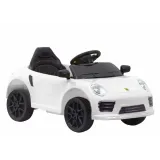 Białe auto na akumulator dla dzieci z wygodnym miejscem do siedzenia