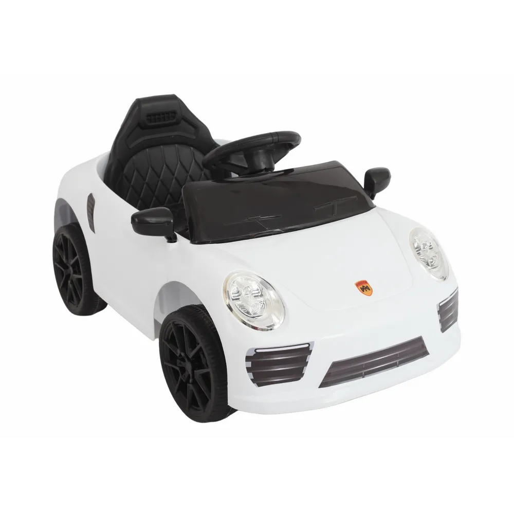 Samochód elektryczny WMT-666 w białym kolorze dla najmłodszych kierowców