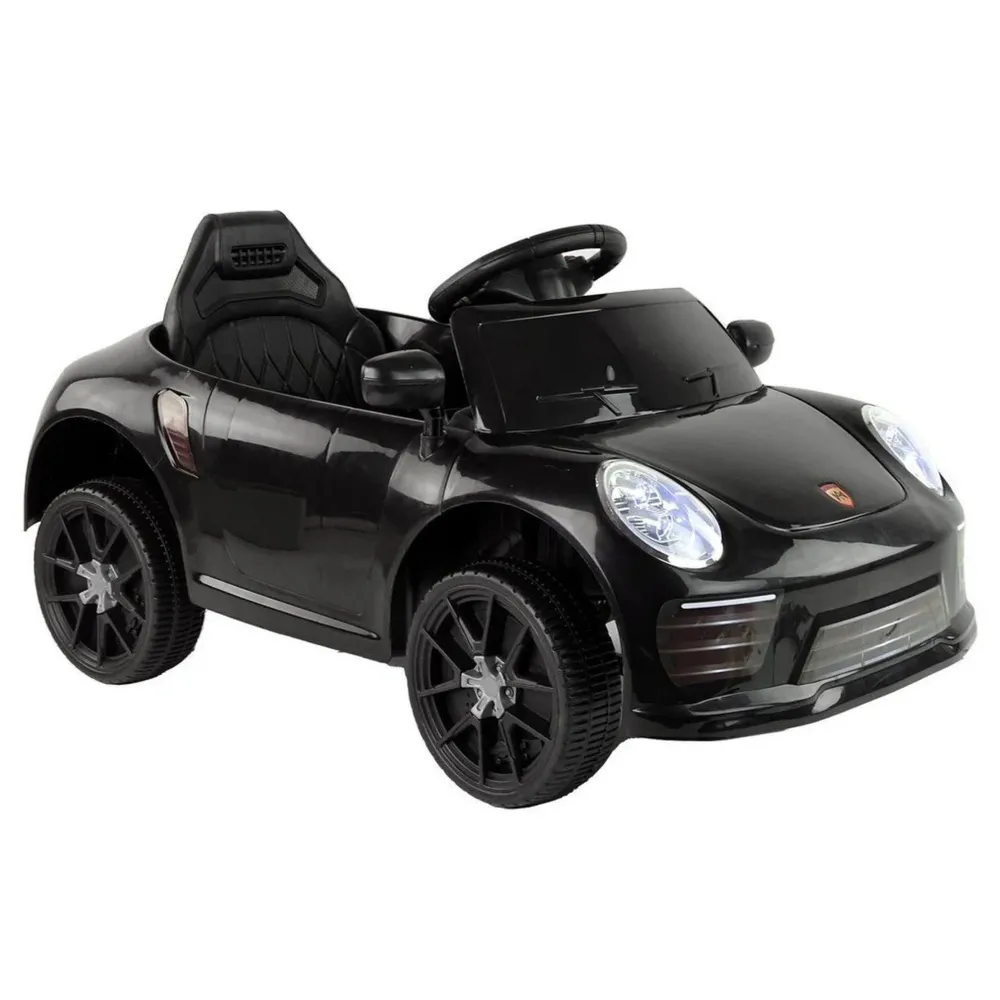 Czarne auto na akumulator WMT-666 dla dzieci na białym tle
