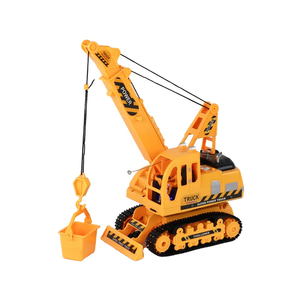 Realistyczny dźwig gąsienicowy zabawkowy z ruchomym ramieniem