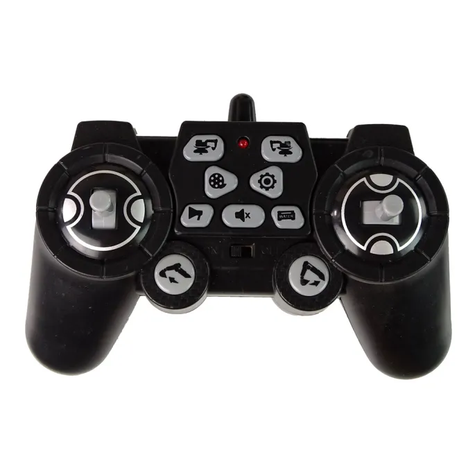 Opakowanie dużej koparki z pilotem, akumulatorem i śrubokrętem