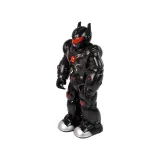 Zabawka robot czarny z dużym pistoletem na ramieniu