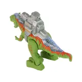 Komplet: dinozaur, katapulta i cztery kolorowe piłeczki do wyrzutni
