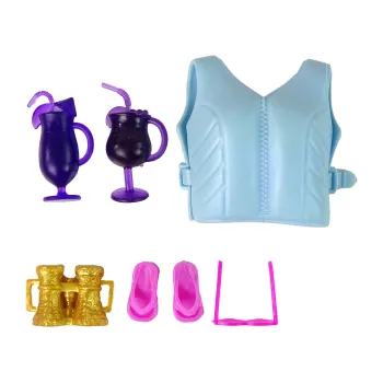 Blond lalka z akcesoriami i motorówką do kreatywnej zabawy